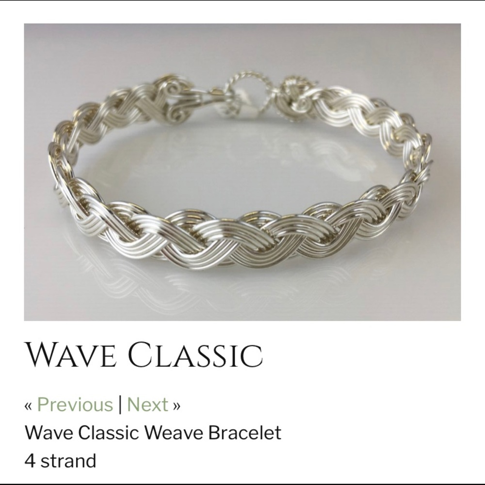 Beautiful handcrafted silver braided bracelet.